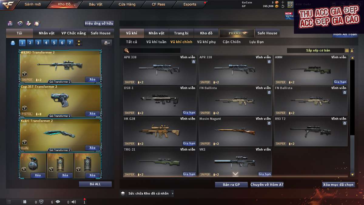 shop acc cf uy tin gia re
